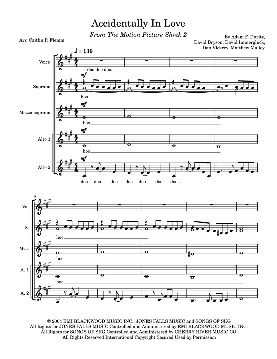 Accidentally In Love Accidentally In Love SSAA scores gallery preview page 1