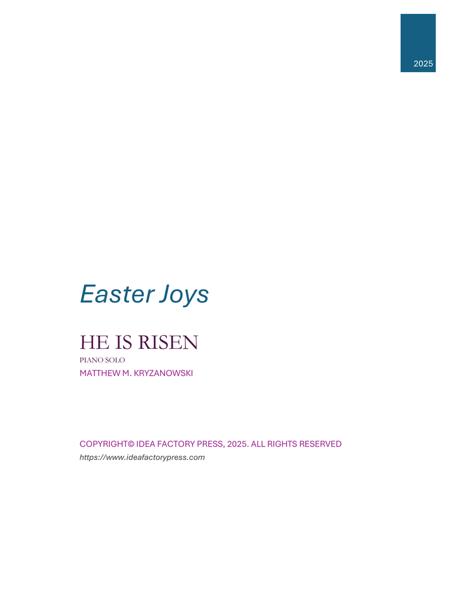 Easter Joys: He is Risen Easter Joys: He is Risen Part scores gallery preview page 1