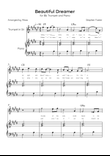 Beautiful Dreamer - Bb Trumpet and Piano in E Major Easy - Lyrics & Chords (Version Tom Roush)