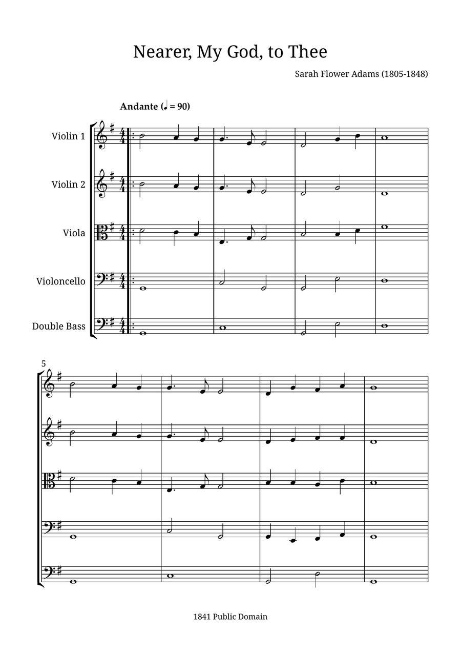 Neary, My God, to Thee Neary, My God, to Thee String Orchestra scores gallery preview page 1