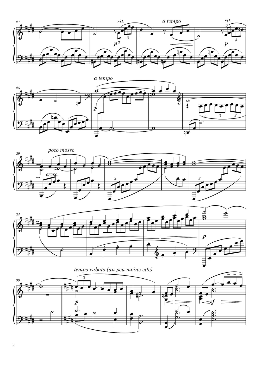 Arabesque No.1 In E Major L.66 - Claude Debussy Piano Solo scores gallery preview page 2