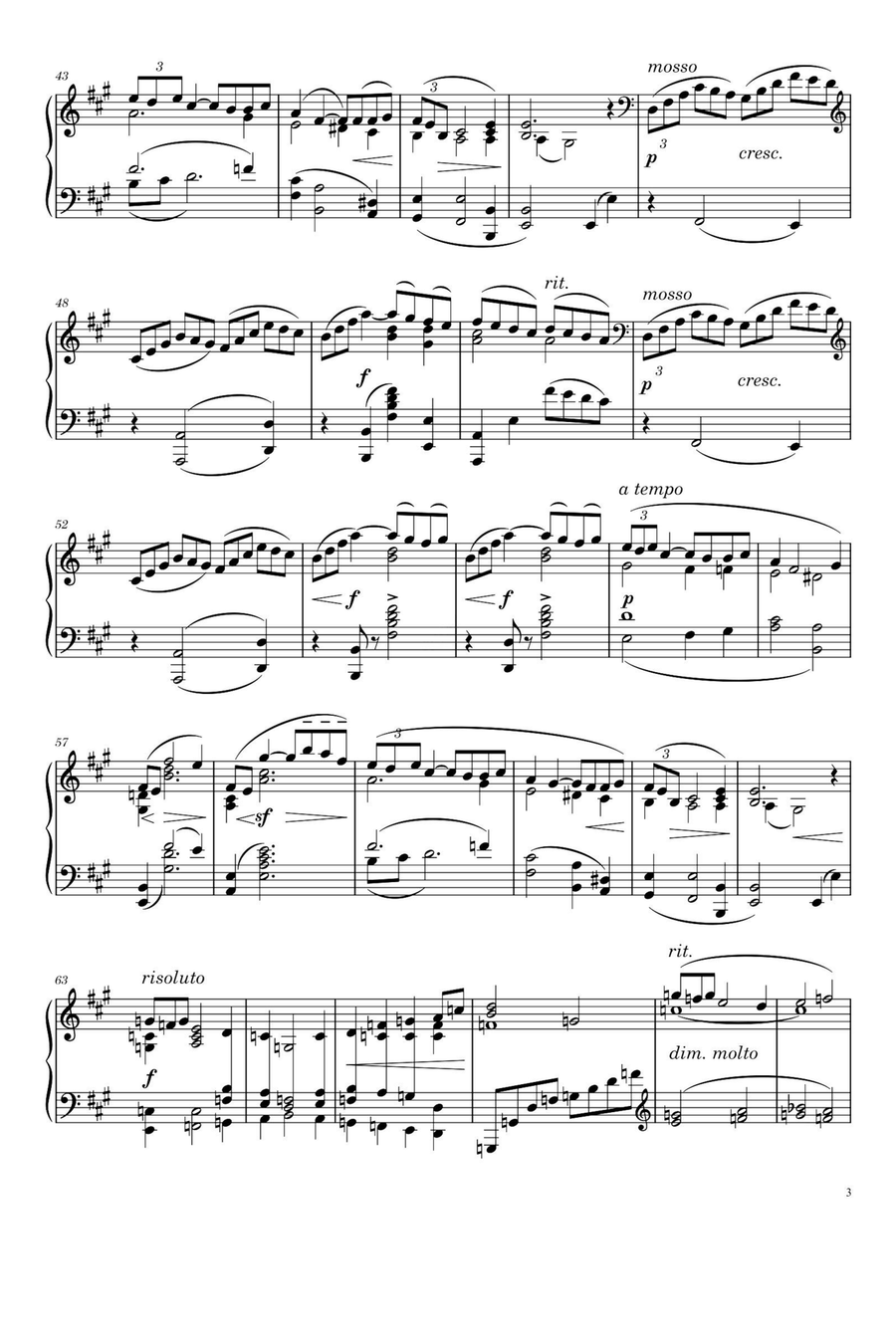 Arabesque No.1 In E Major L.66 - Claude Debussy Piano Solo scores gallery preview page 3