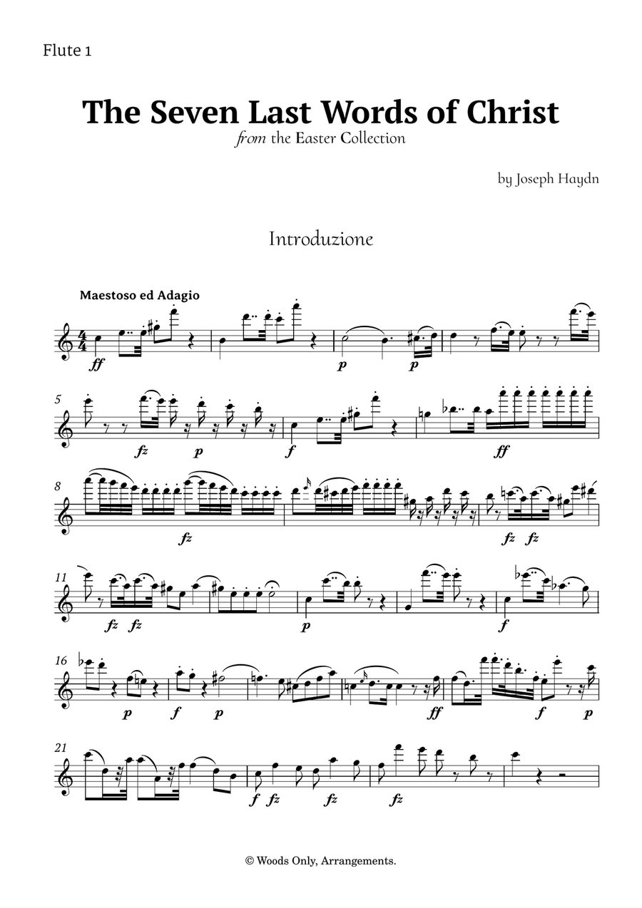 The Seven Last Words of Christ by Haydn for Flute Trio Flute Trio scores gallery preview page 5