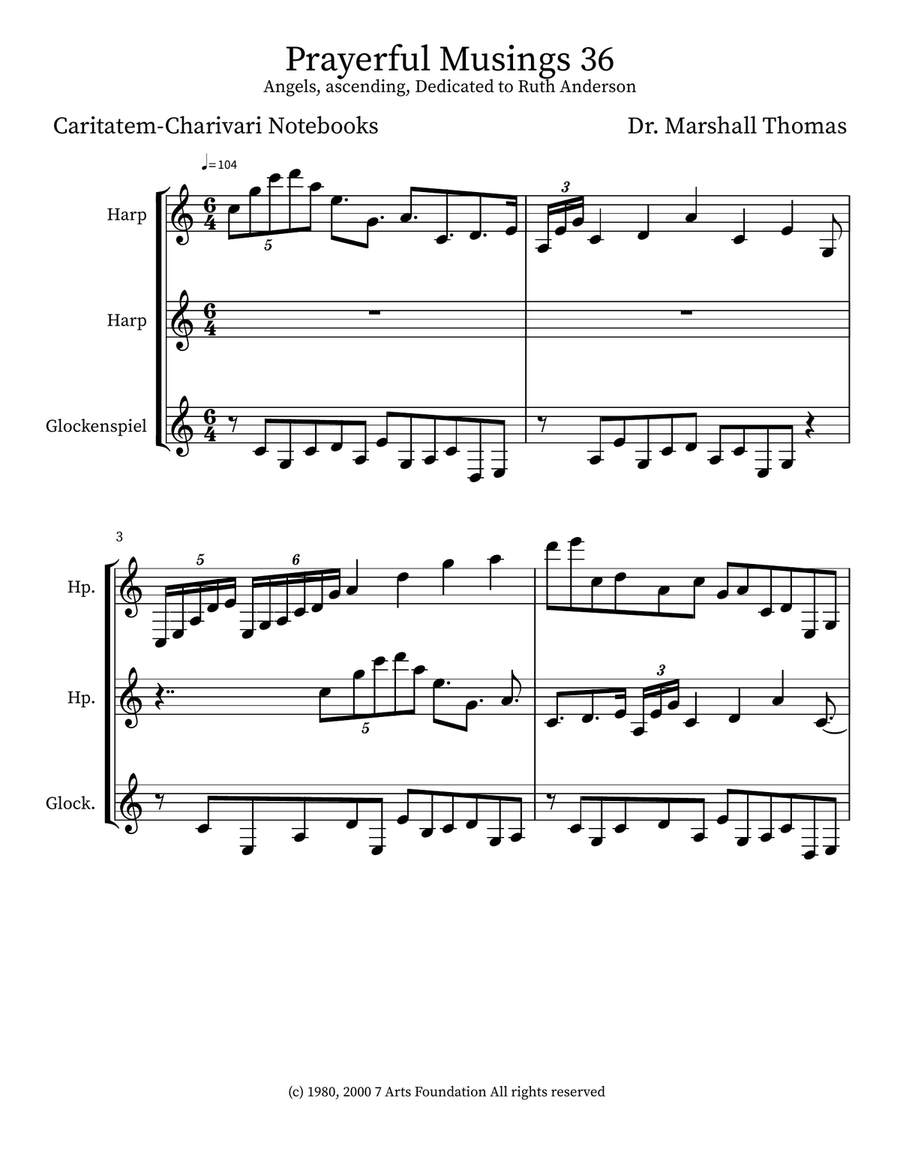 Prayerful Musings 36 Prayerful Musings 36 Small Ensemble scores gallery preview page 1