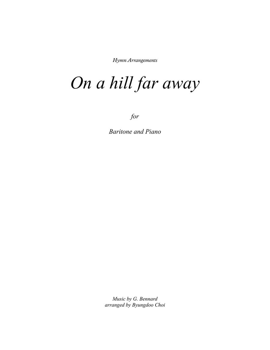 On a hill for away for Baritone and Piano Piano, Vocal scores gallery preview page 1