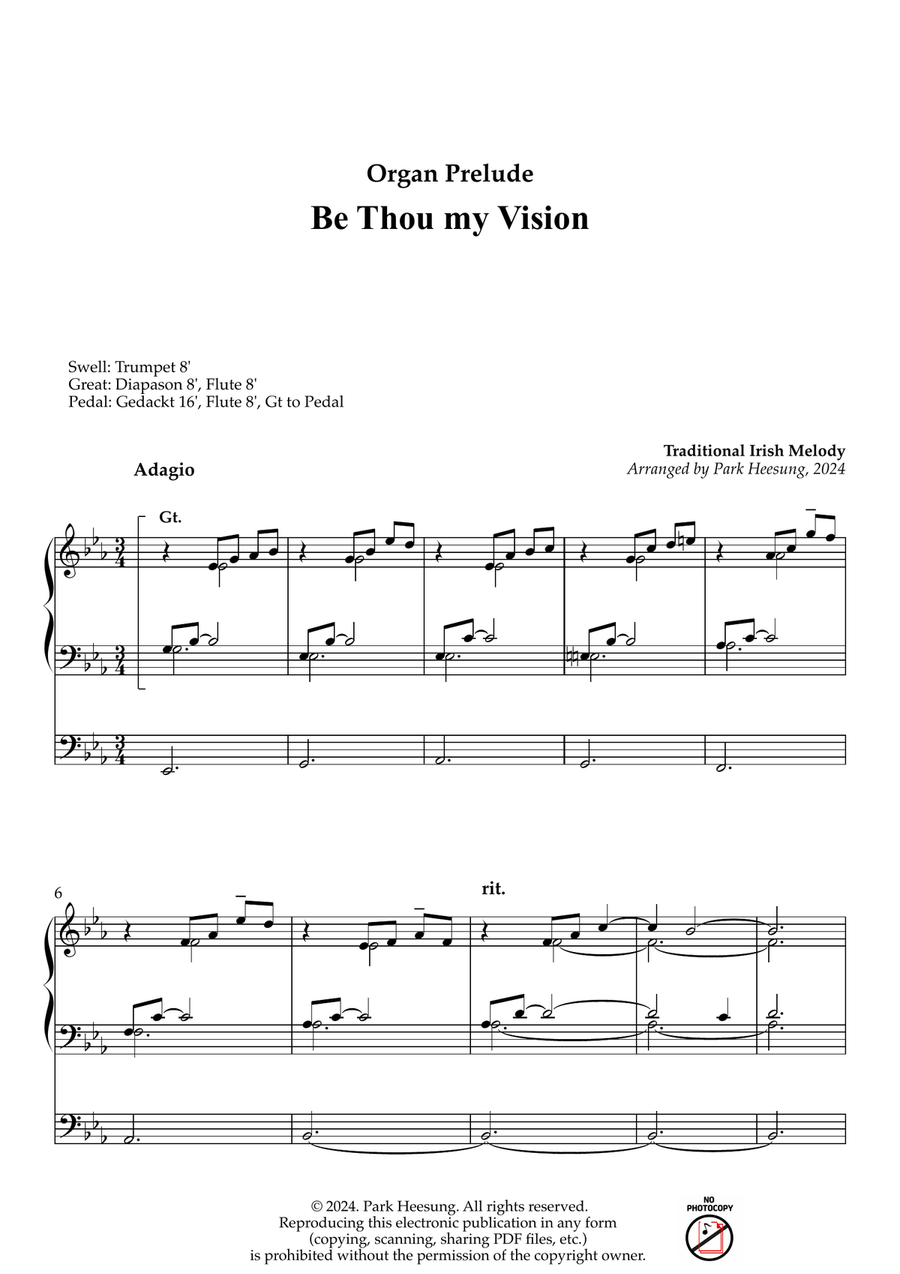 Be Thou my Vision (Organ Prelude) Organ Solo scores gallery preview page 1