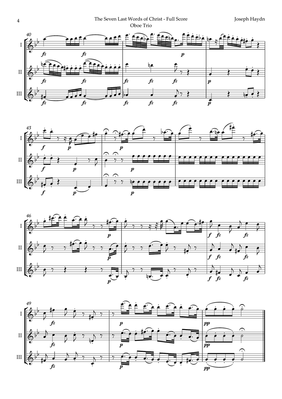 5 Easter Songs for Oboe Trio plus one Bonus Woodwind Trio scores gallery preview page 5