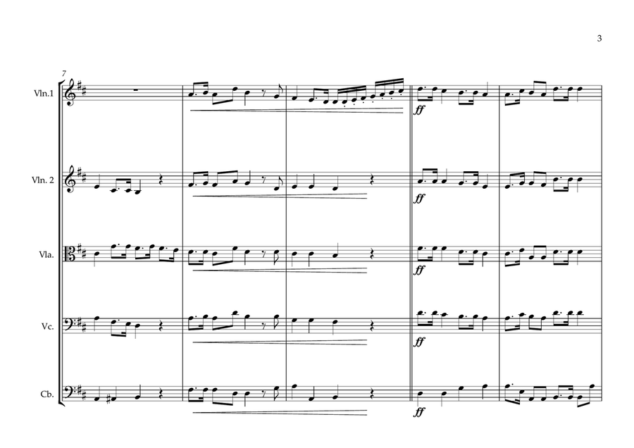 Sudanese Republic National Anthem for String Orchestra String Orchestra scores gallery preview page 3