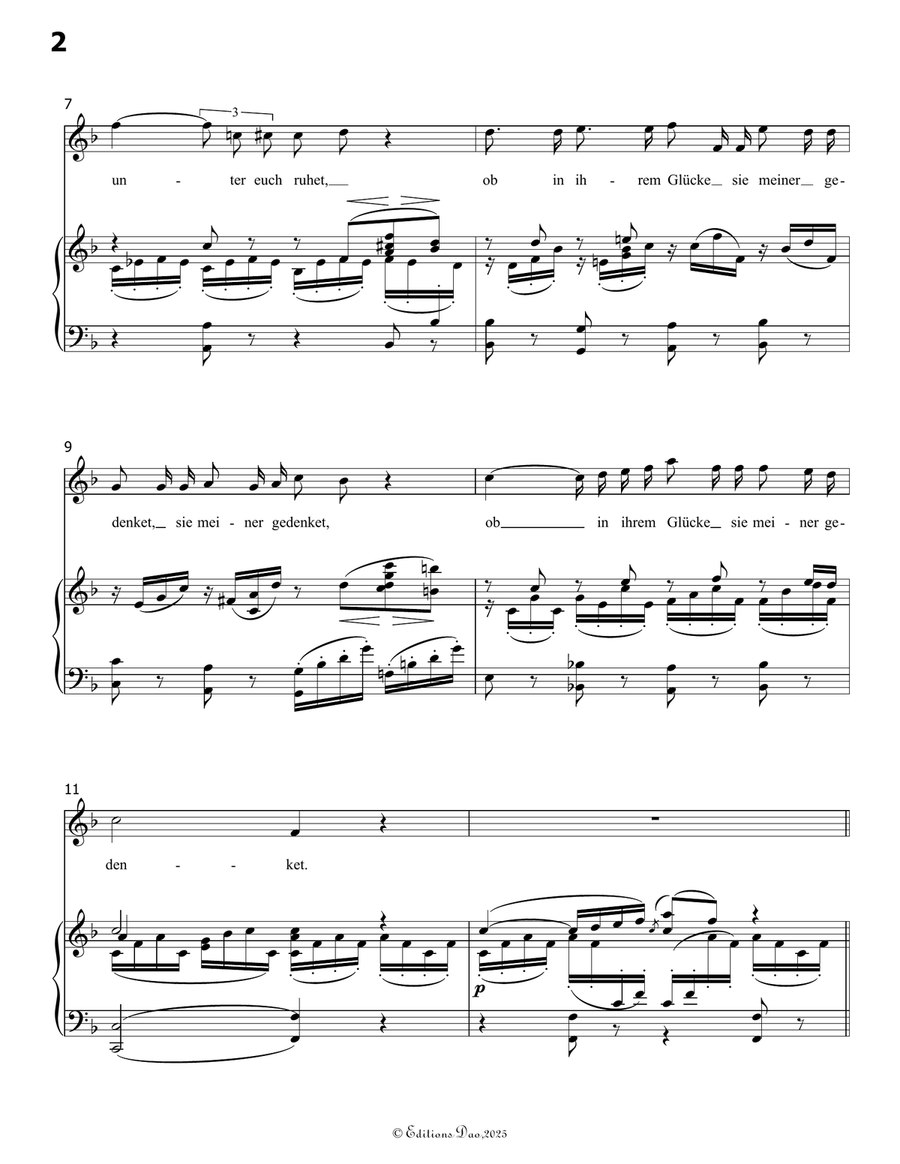 Romanze, Version III, by Schumann, Op.138 No.5, in F Major Piano, Vocal scores gallery preview page 4
