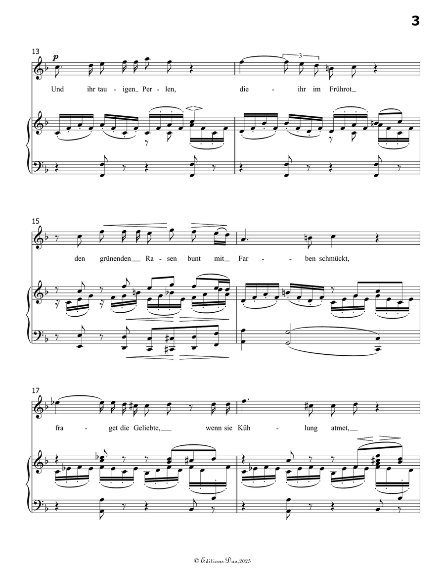 Romanze, Version III, by Schumann, Op.138 No.5, in F Major Piano, Vocal scores gallery preview page 5