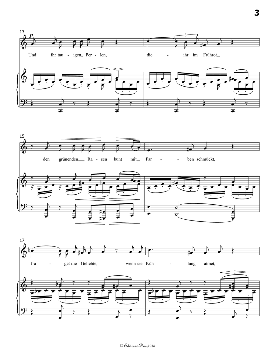 Romanze, Version III, by Schumann, Op.138 No.5, in C Major Piano, Vocal scores gallery preview page 5