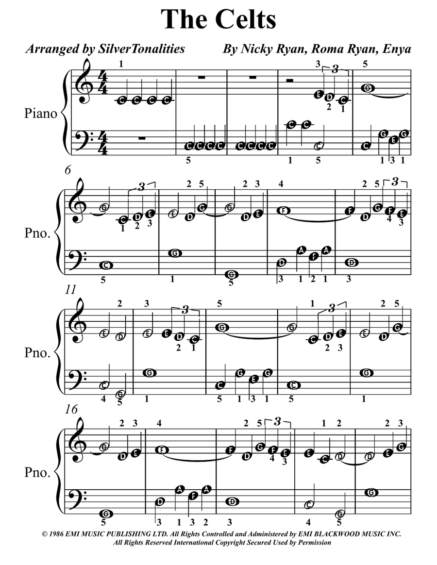 The Celts The Celts Piano Method scores gallery preview page 1