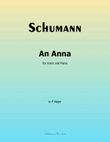 An Anna, by Schumann, in F Major