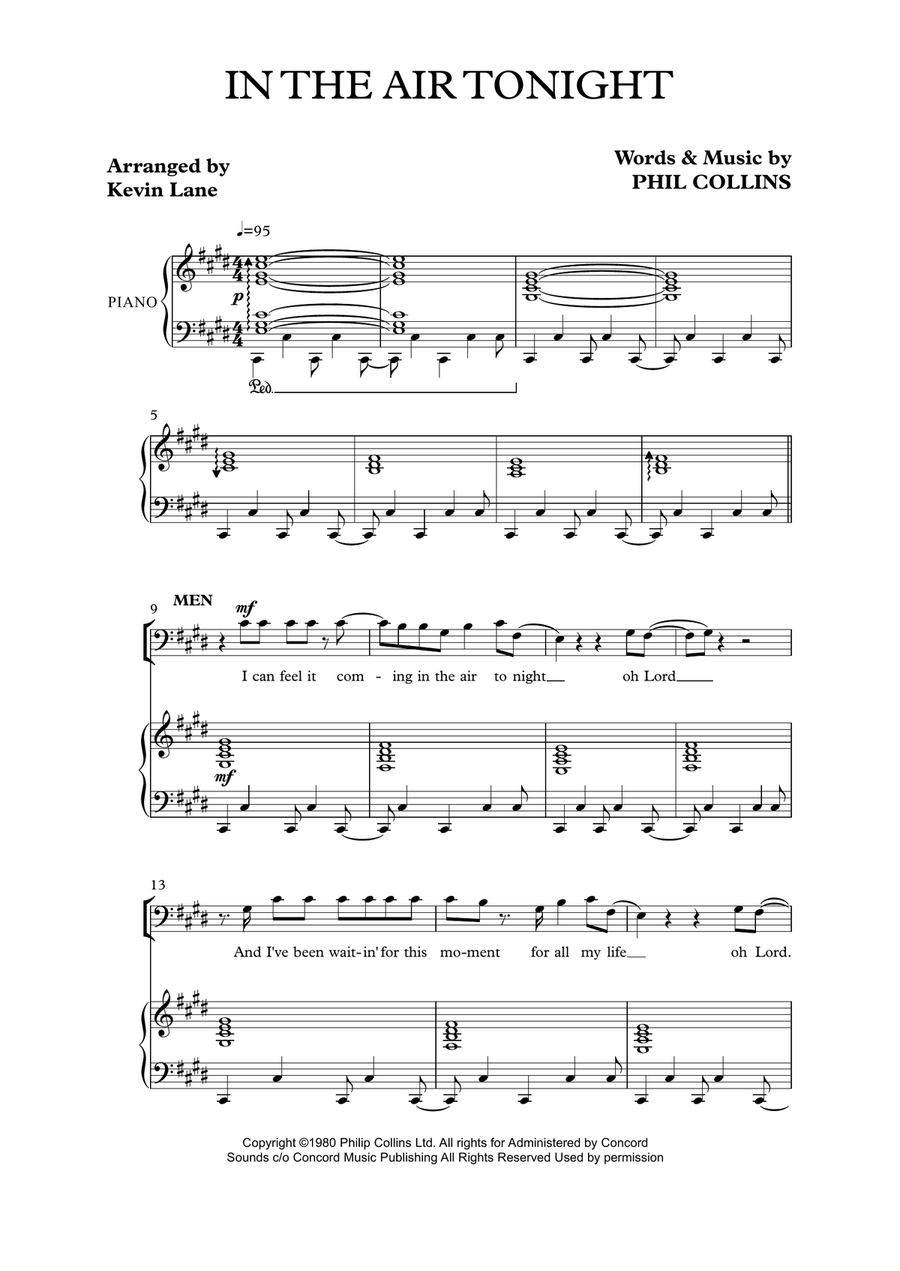 In The Air Tonight In The Air Tonight 3-Part scores gallery preview page 1