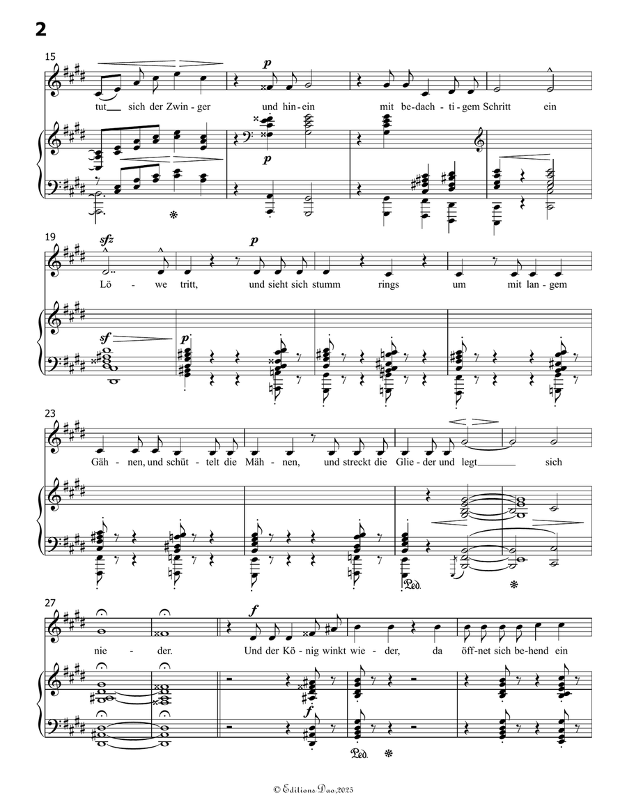 Der Handschuh, by Schumann, Op.87, in D flat Major Piano, Vocal scores gallery preview page 4