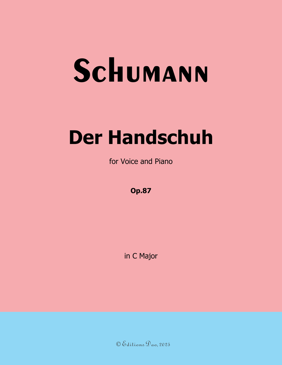 Der Handschuh, by Schumann, Op.87, in C Major Piano, Vocal scores gallery preview page 1