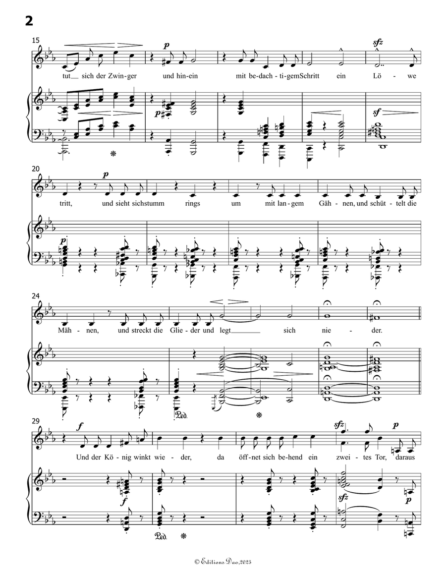 Der Handschuh, by Schumann, Op.87, in C Major Piano, Vocal scores gallery preview page 4