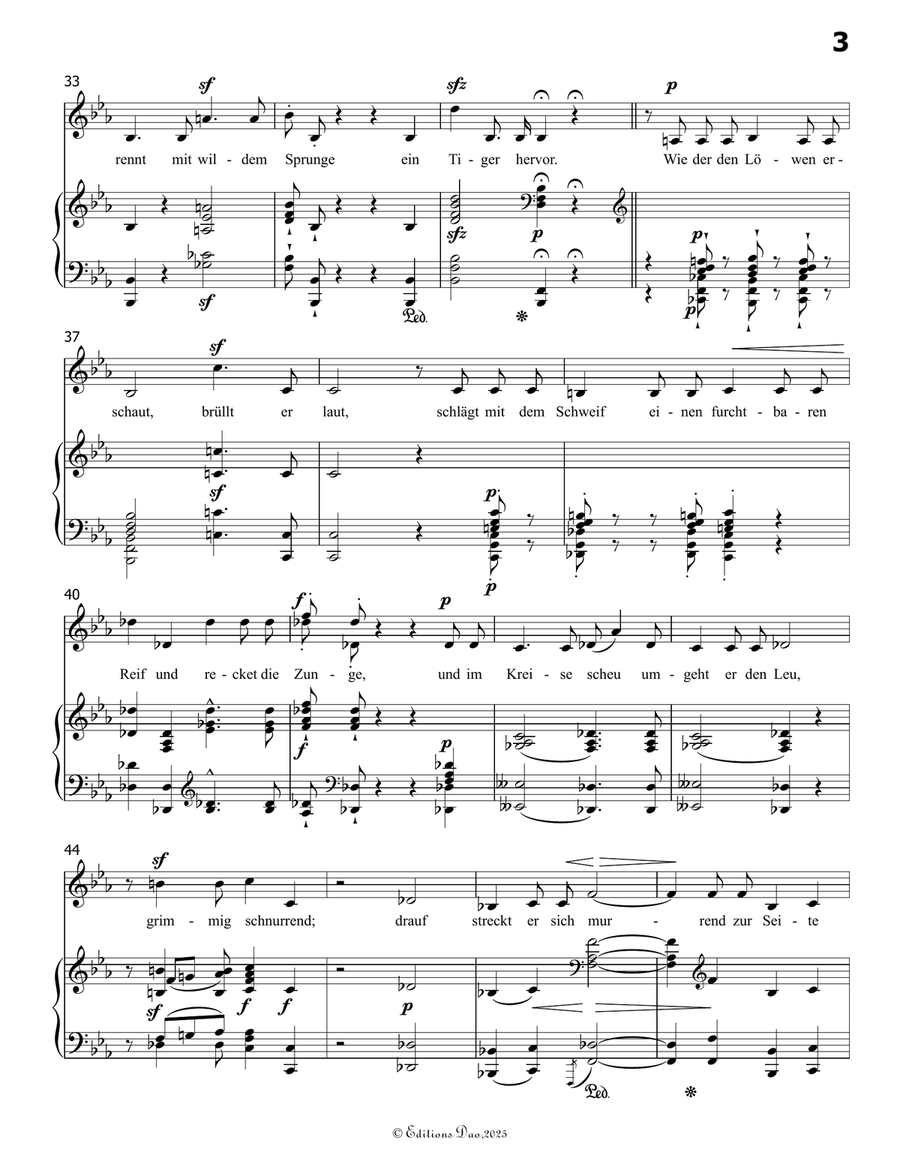 Der Handschuh, by Schumann, Op.87, in C Major Piano, Vocal scores gallery preview page 5