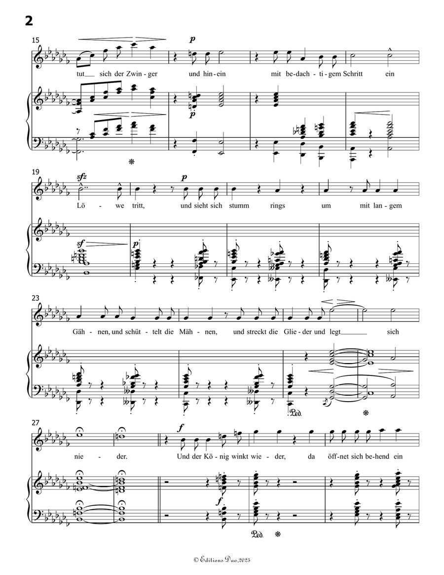 Der Handschuh, by Schumann, Op.87, in A flat Major Piano, Vocal scores gallery preview page 4