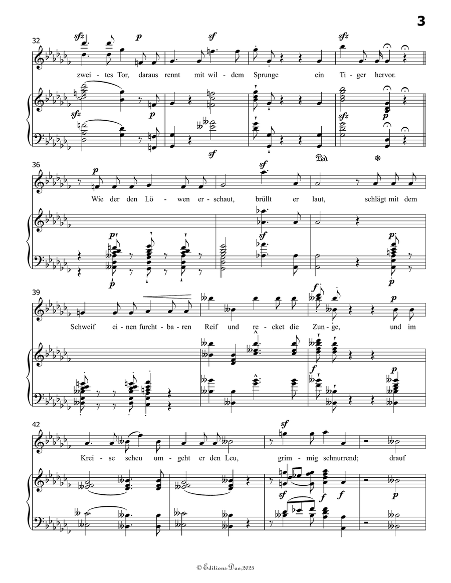 Der Handschuh, by Schumann, Op.87, in A flat Major Piano, Vocal scores gallery preview page 5