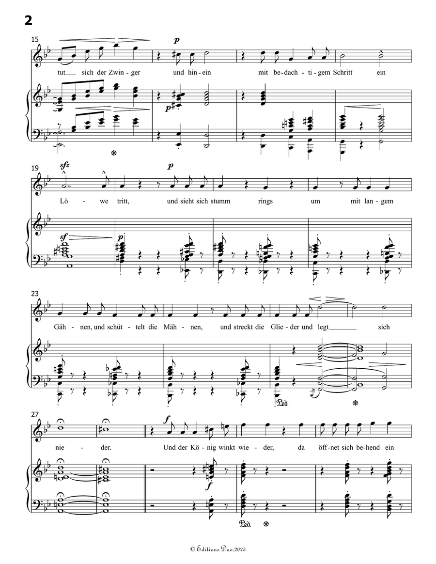 Der Handschuh, by Schumann, Op.87, in G Major Piano, Vocal scores gallery preview page 4