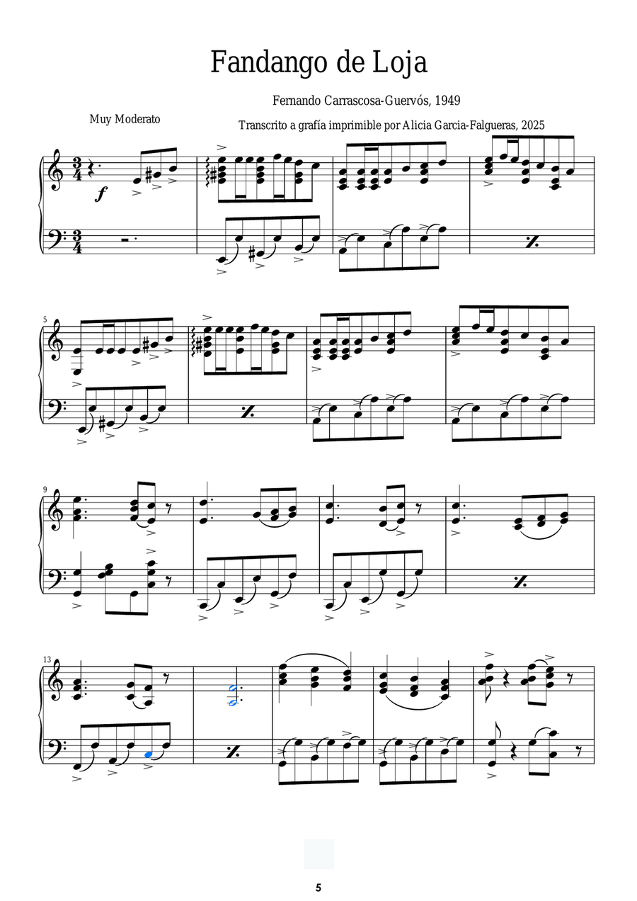 TESOROS DE PARTITURAS MANUSCRITAS DE FLAMENCO PARA PIANO II Flamenco Guitar scores gallery preview page 5