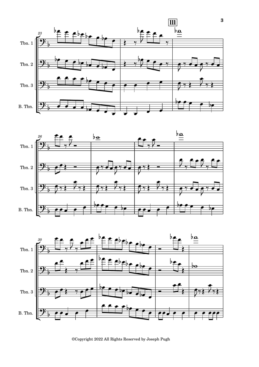 Chewy (Trombone Quartet) Chewy (Trombone Quartet) Brass Quartet scores gallery preview page 3