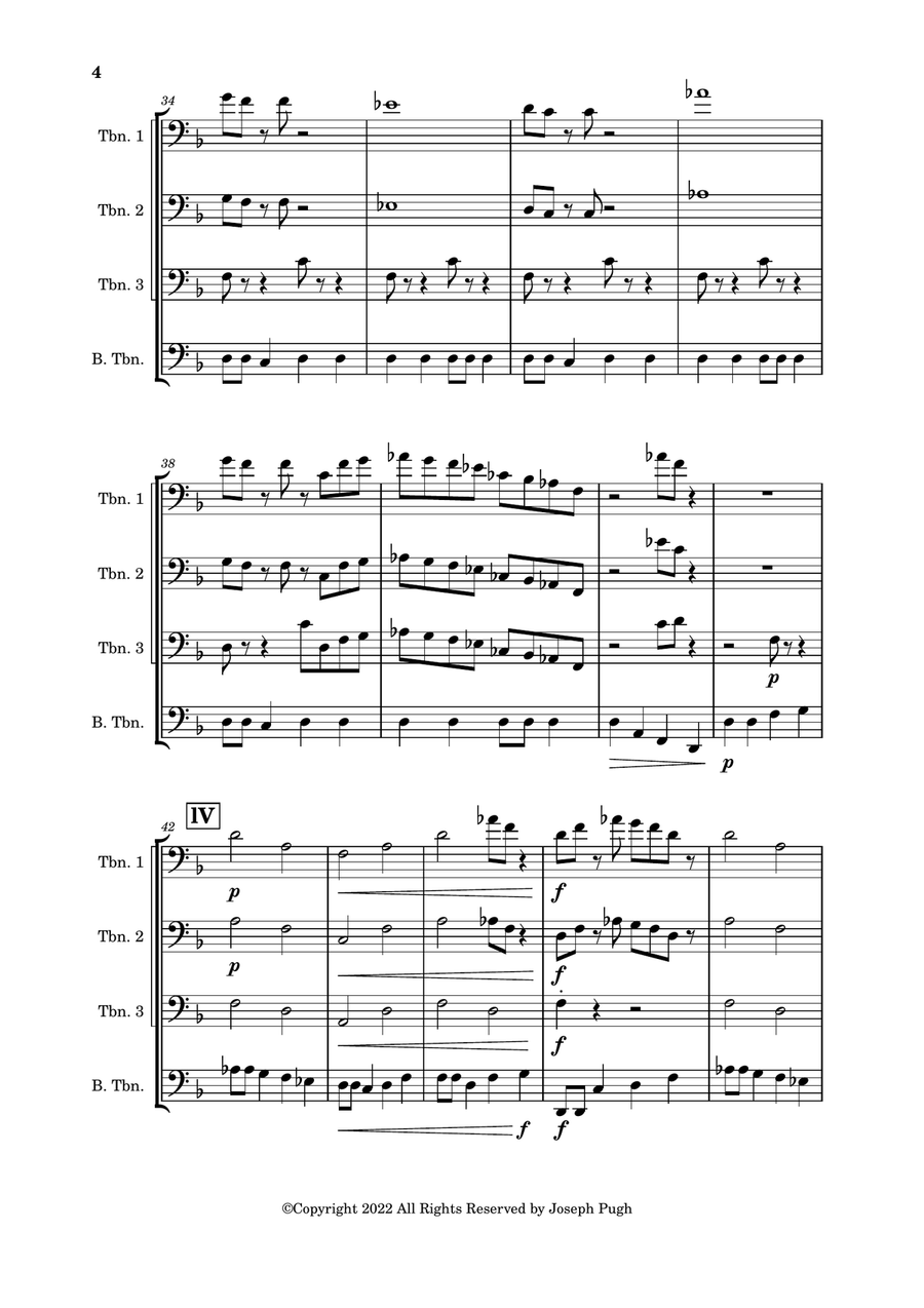 Chewy (Trombone Quartet) Chewy (Trombone Quartet) Brass Quartet scores gallery preview page 4