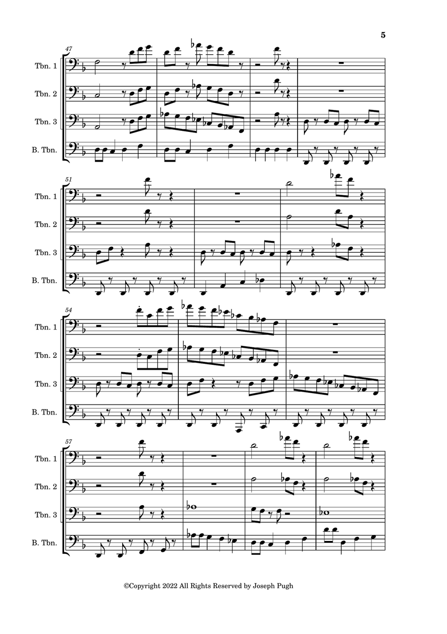Chewy (Trombone Quartet) Chewy (Trombone Quartet) Brass Quartet scores gallery preview page 5
