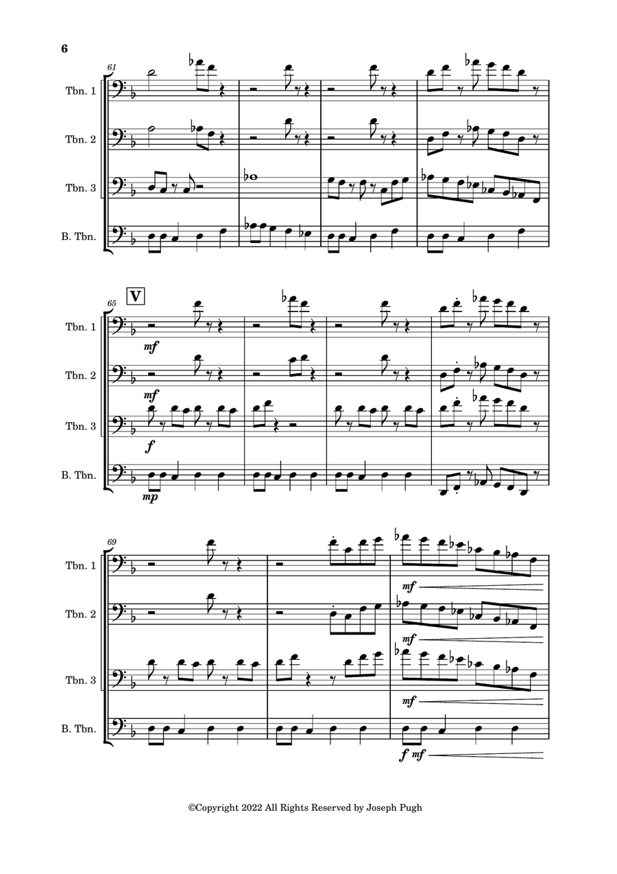 Chewy (Trombone Quartet) Chewy (Trombone Quartet) Brass Quartet scores gallery preview page 6