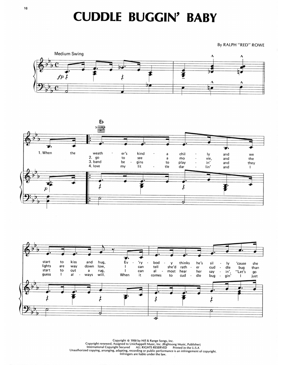 Cuddle Buggin' Baby Piano, Vocal, Guitar scores gallery preview page 1
