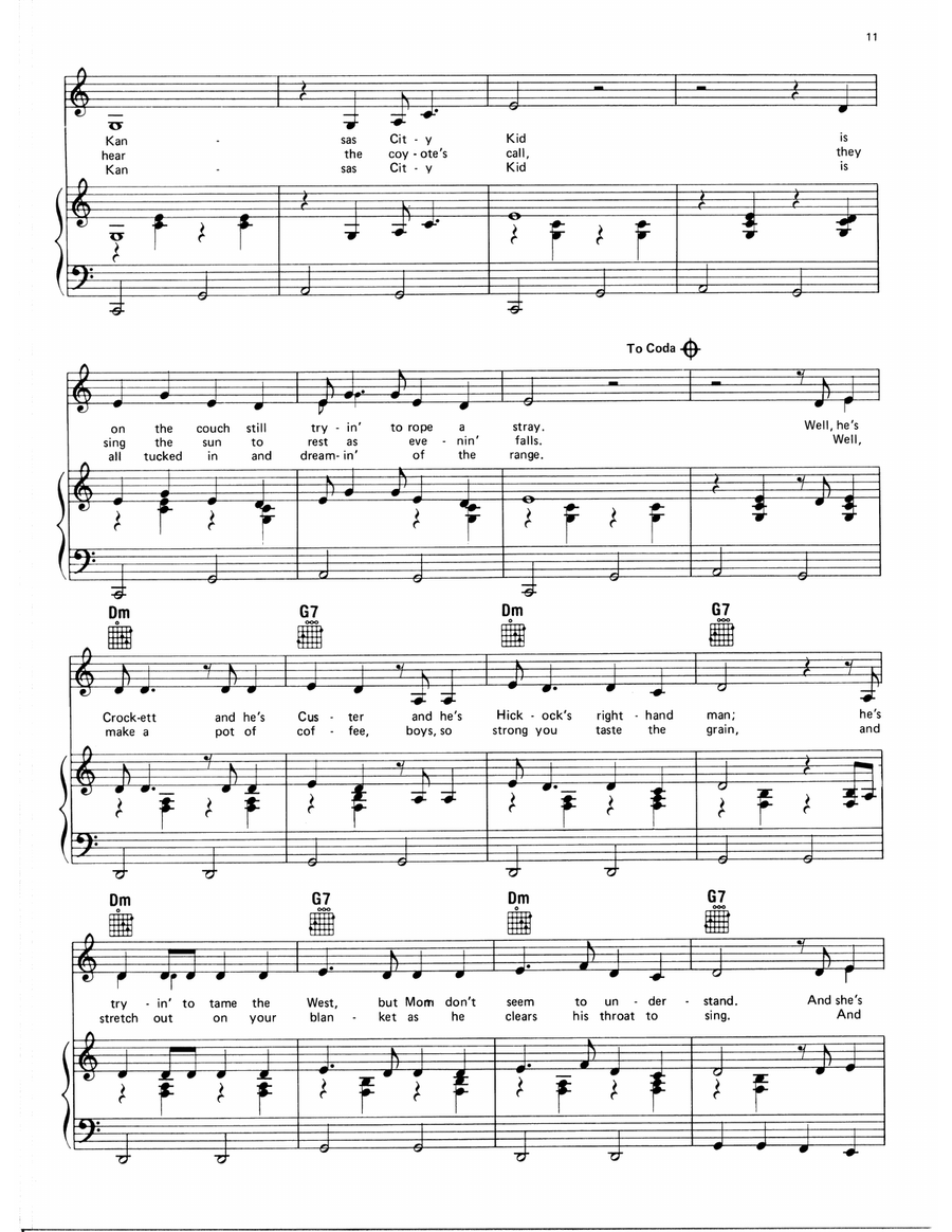 Cowboy Cowboy Piano, Vocal, Guitar scores gallery preview page 2