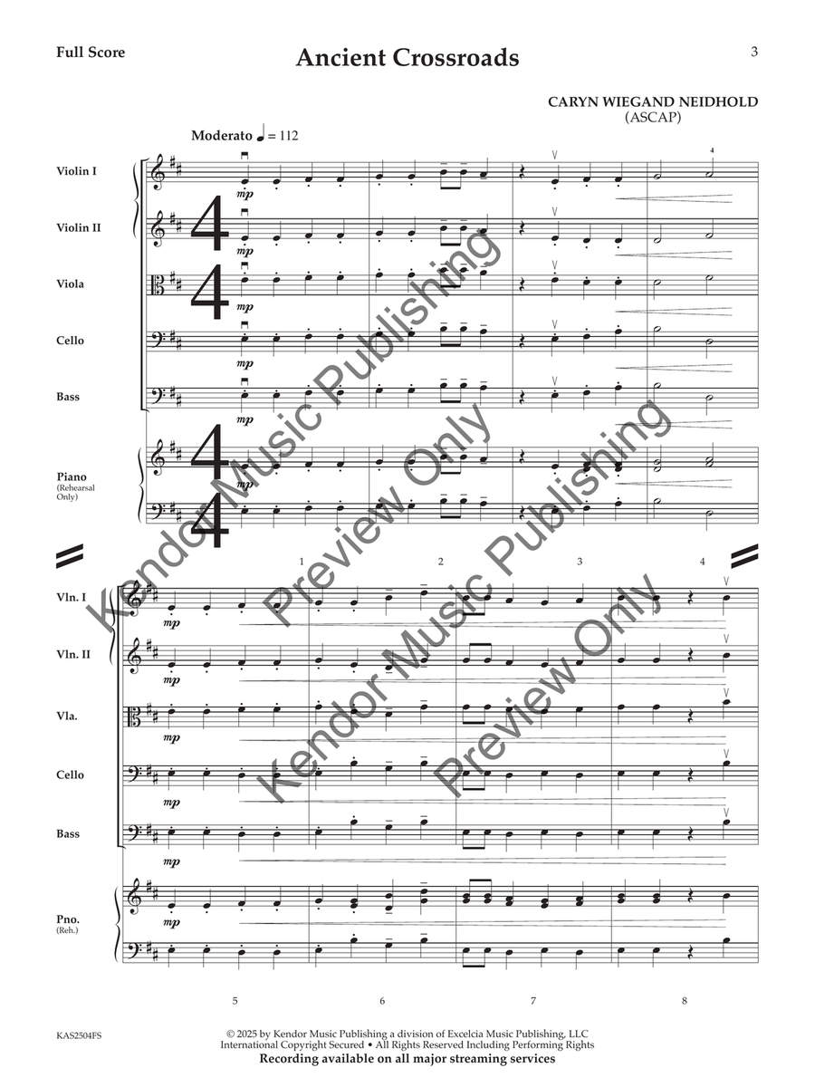 Ancient Crossroads (Score) String Orchestra scores gallery preview page 4