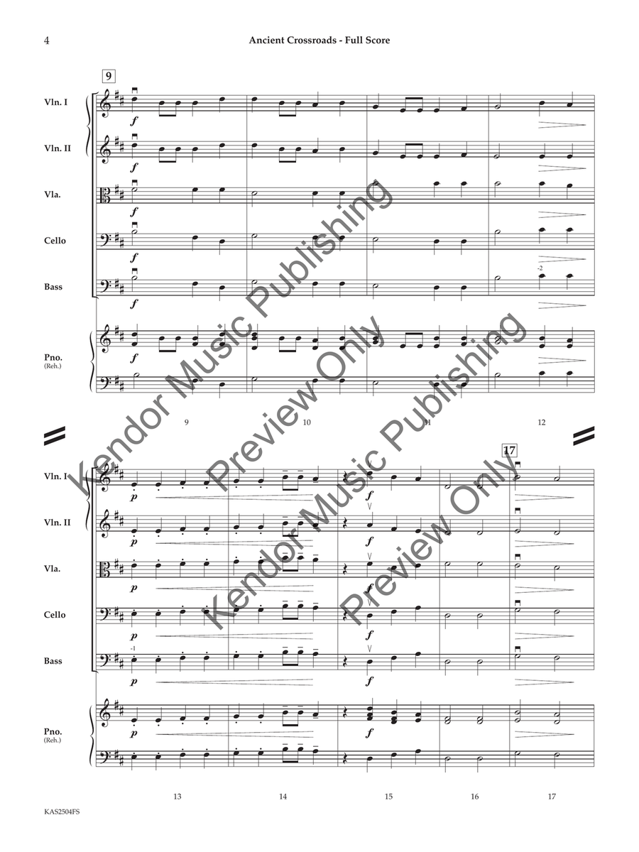 Ancient Crossroads (Score) String Orchestra scores gallery preview page 5