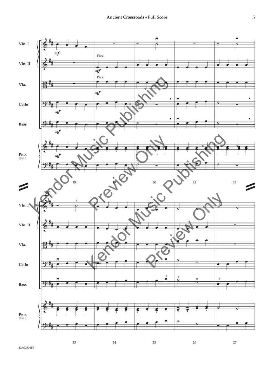 Ancient Crossroads (Score) String Orchestra scores gallery preview page 6