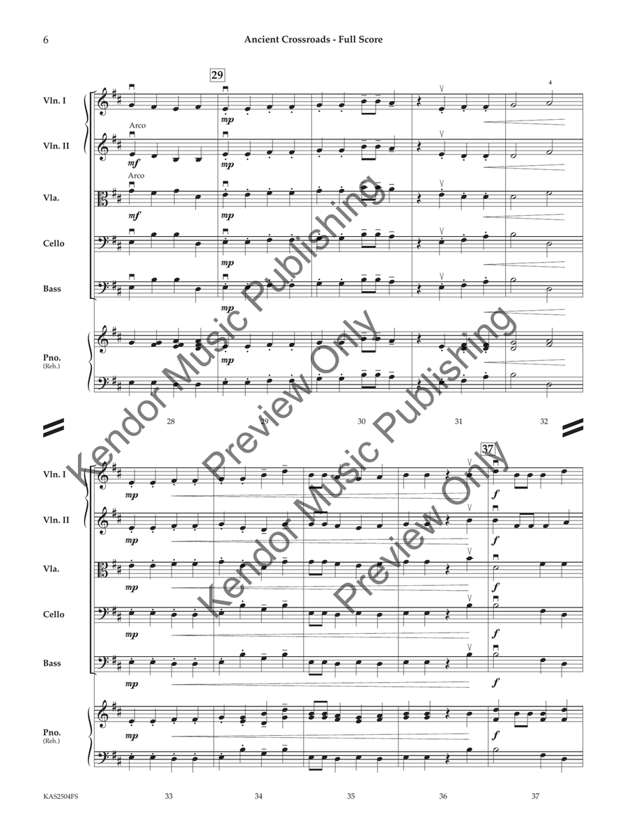 Ancient Crossroads (Score) String Orchestra scores gallery preview page 7