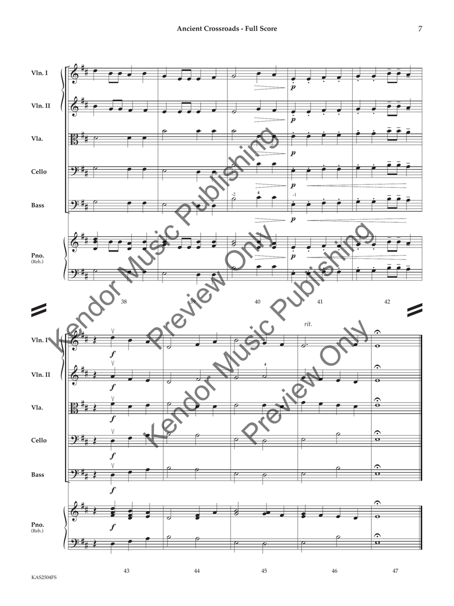 Ancient Crossroads (Score) String Orchestra scores gallery preview page 8