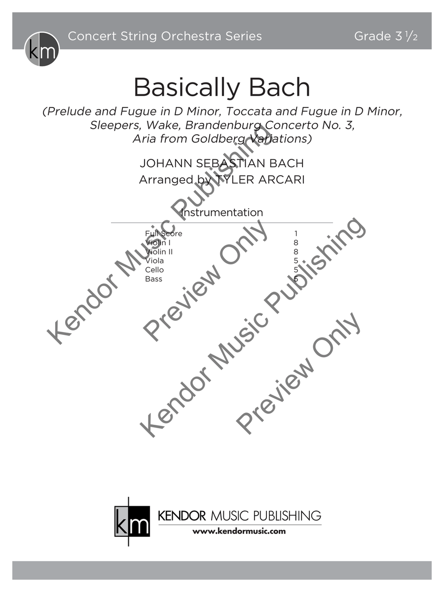 Basically Bach (Score) Basically Bach (Score) String Orchestra scores gallery preview page 2