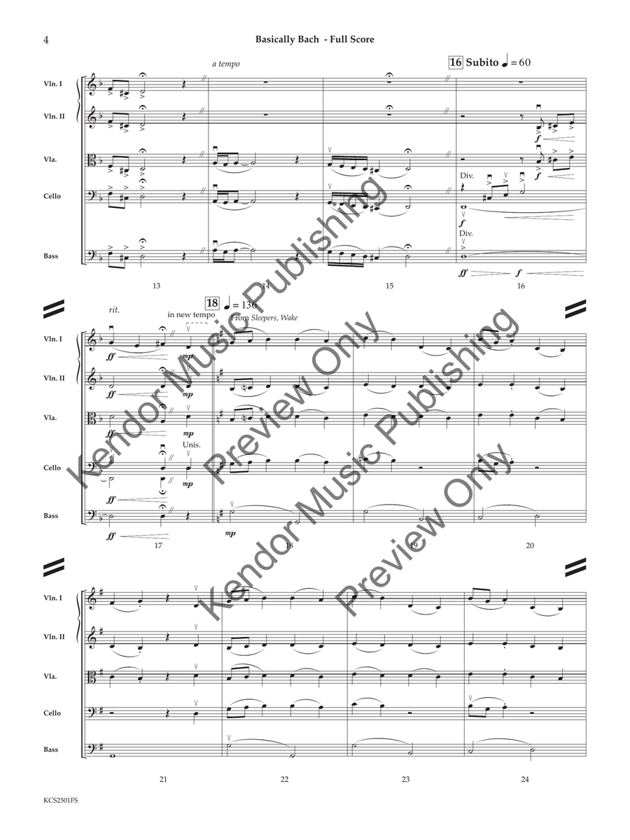 Basically Bach (Score) Basically Bach (Score) String Orchestra scores gallery preview page 5