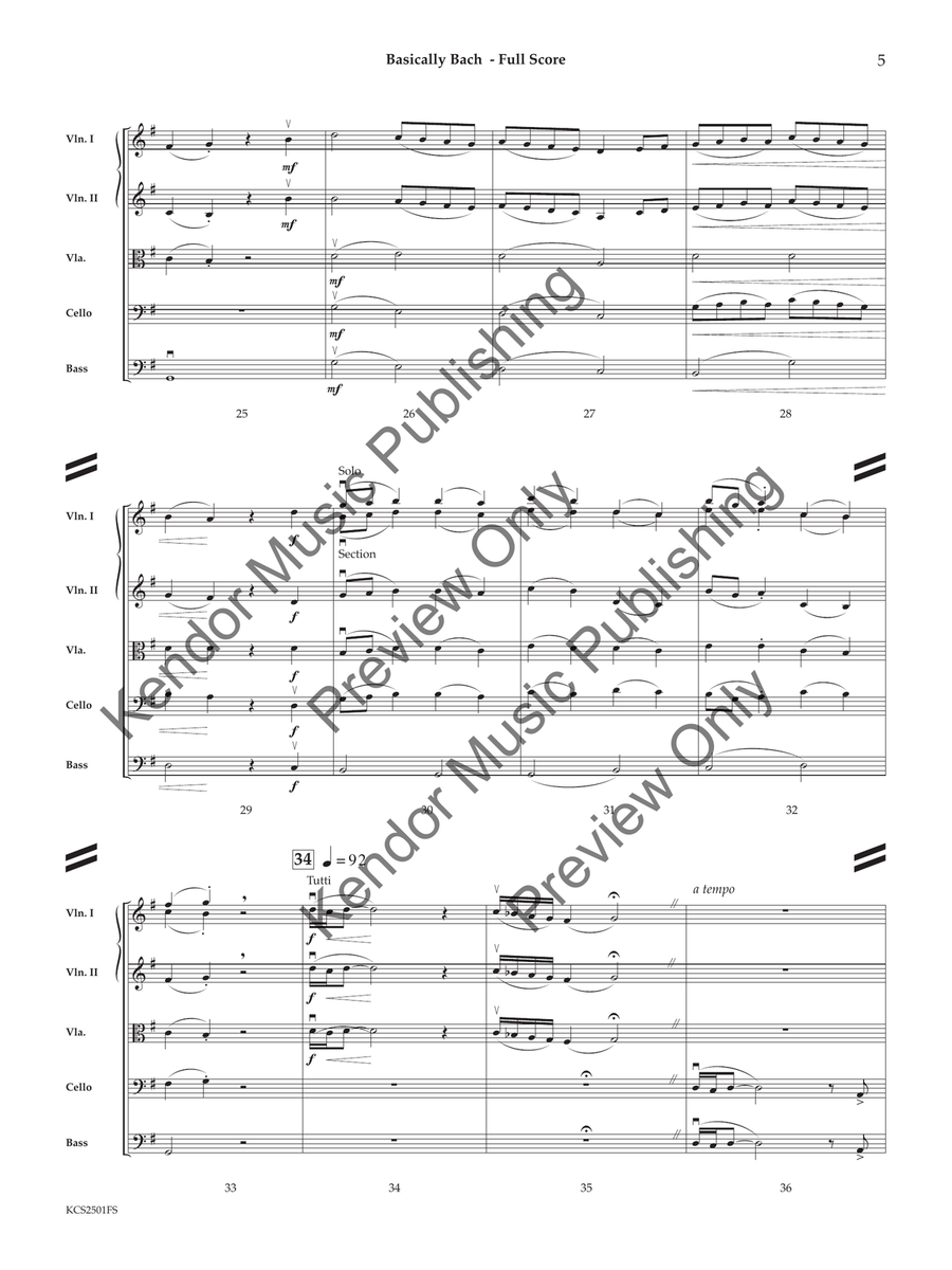Basically Bach (Score) Basically Bach (Score) String Orchestra scores gallery preview page 6