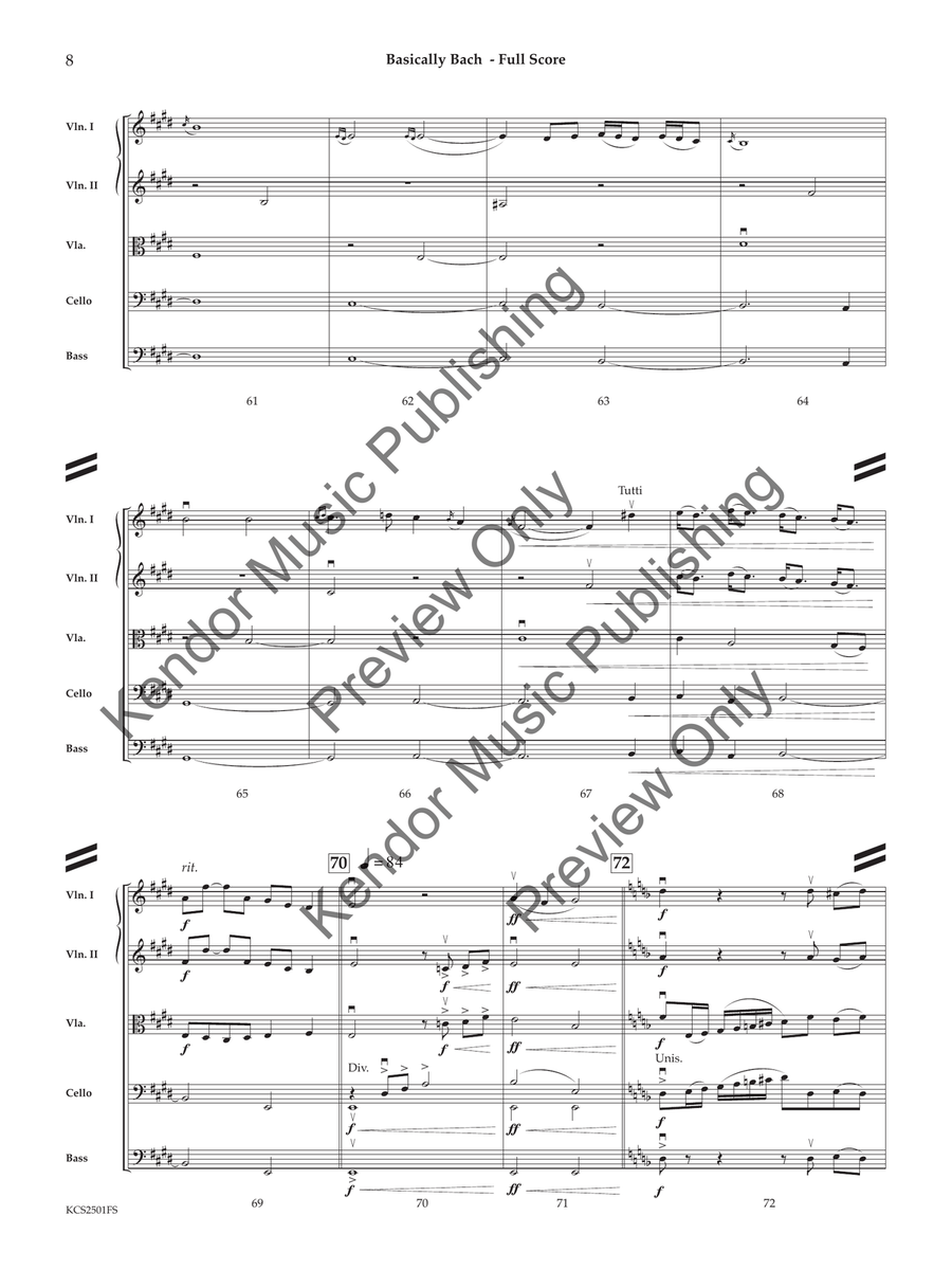 Basically Bach (Score) Basically Bach (Score) String Orchestra scores gallery preview page 9