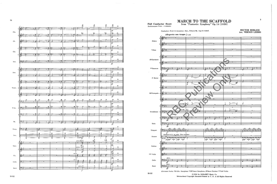 March To The Scaffold (Score) Full Orchestra scores gallery preview page 2