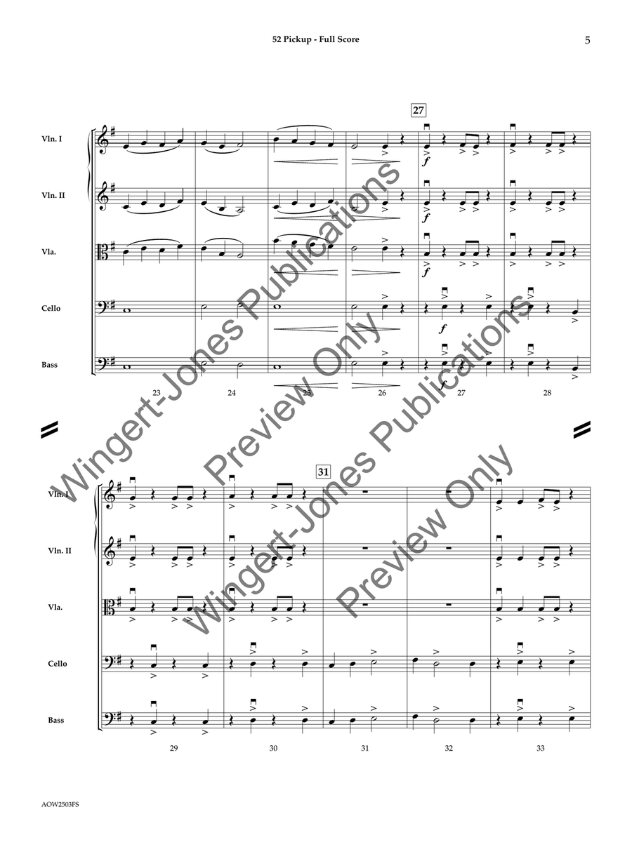 52 Pickup (Score) String Orchestra - Sheet Music page 6