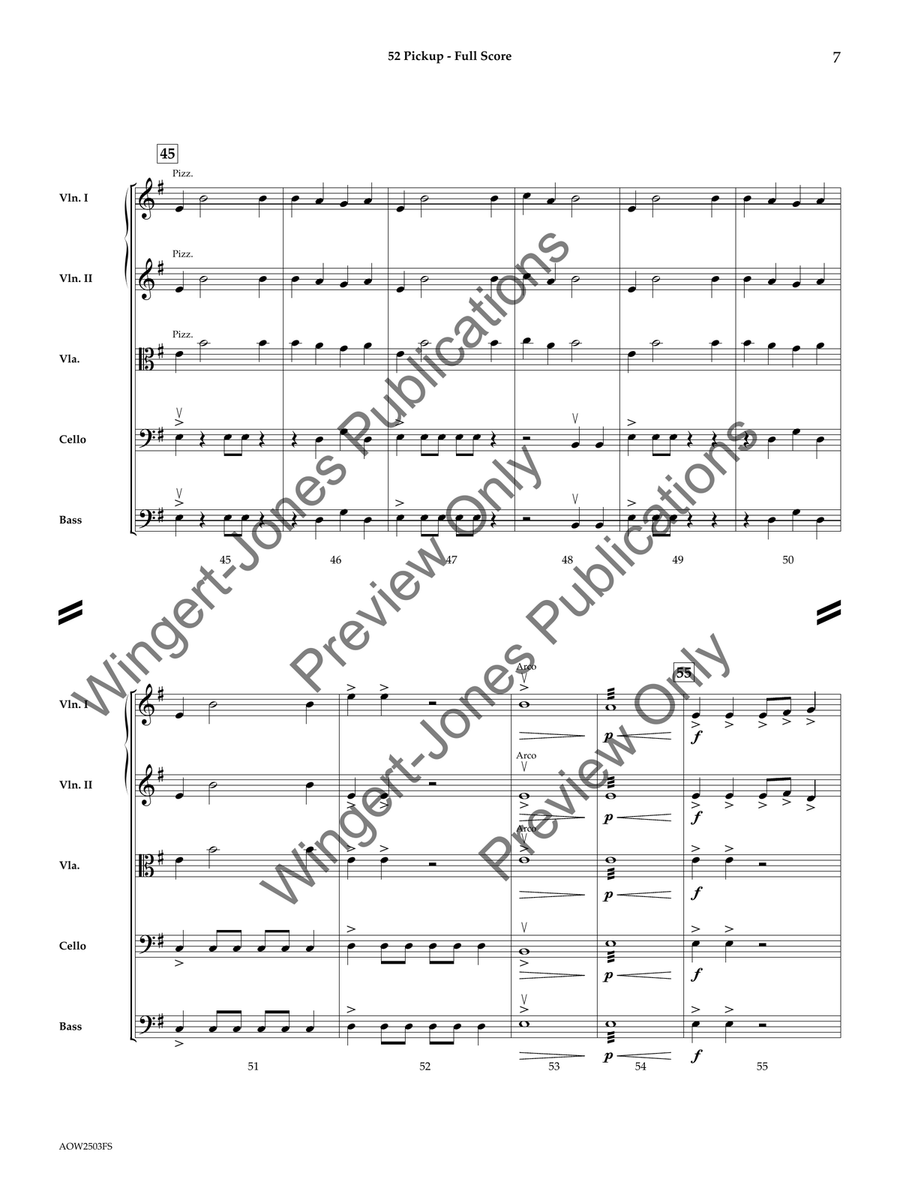 52 Pickup (Score) String Orchestra - Sheet Music page 8