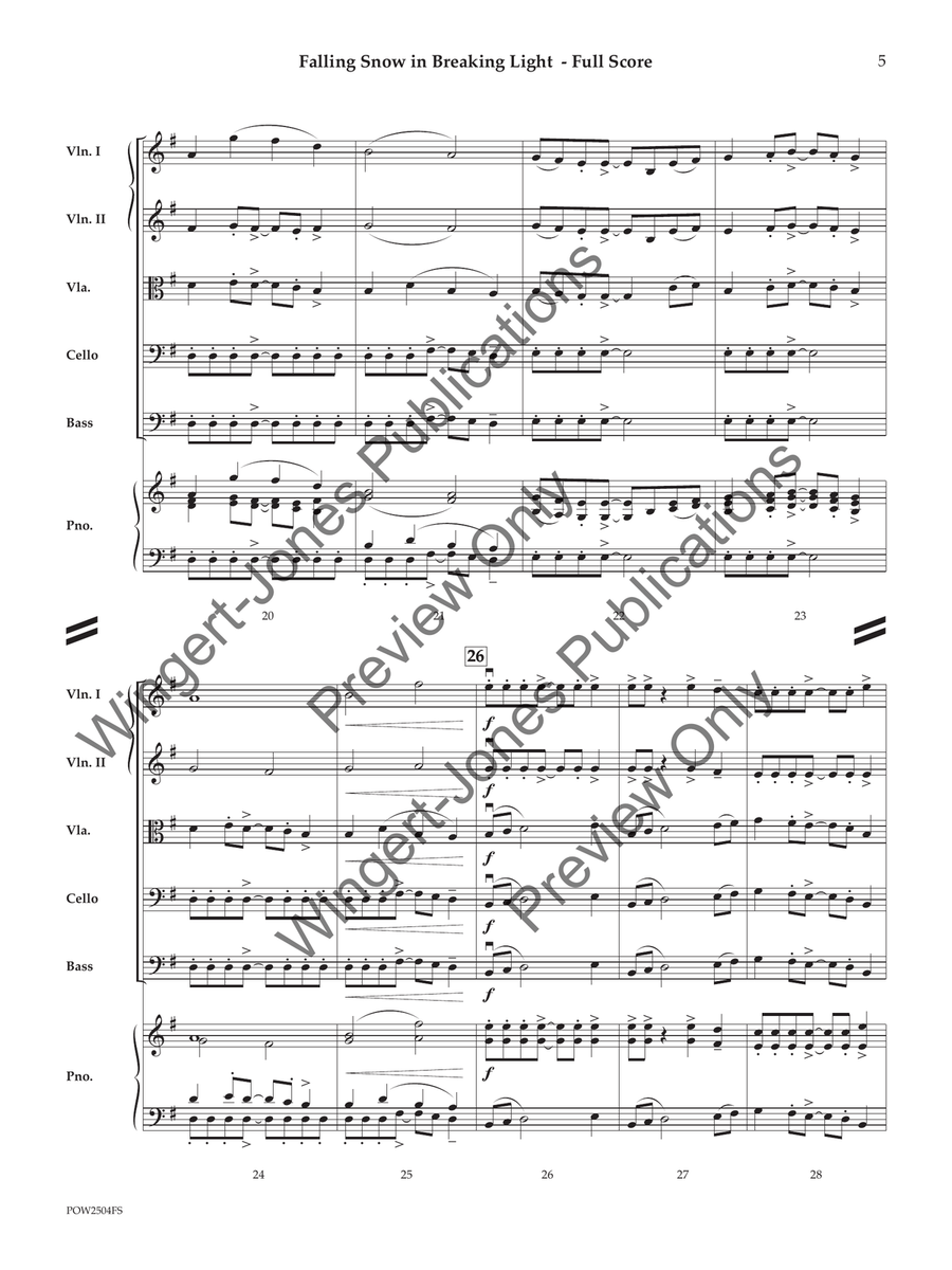 Falling Snow in Breaking Light String Orchestra scores gallery preview page 6