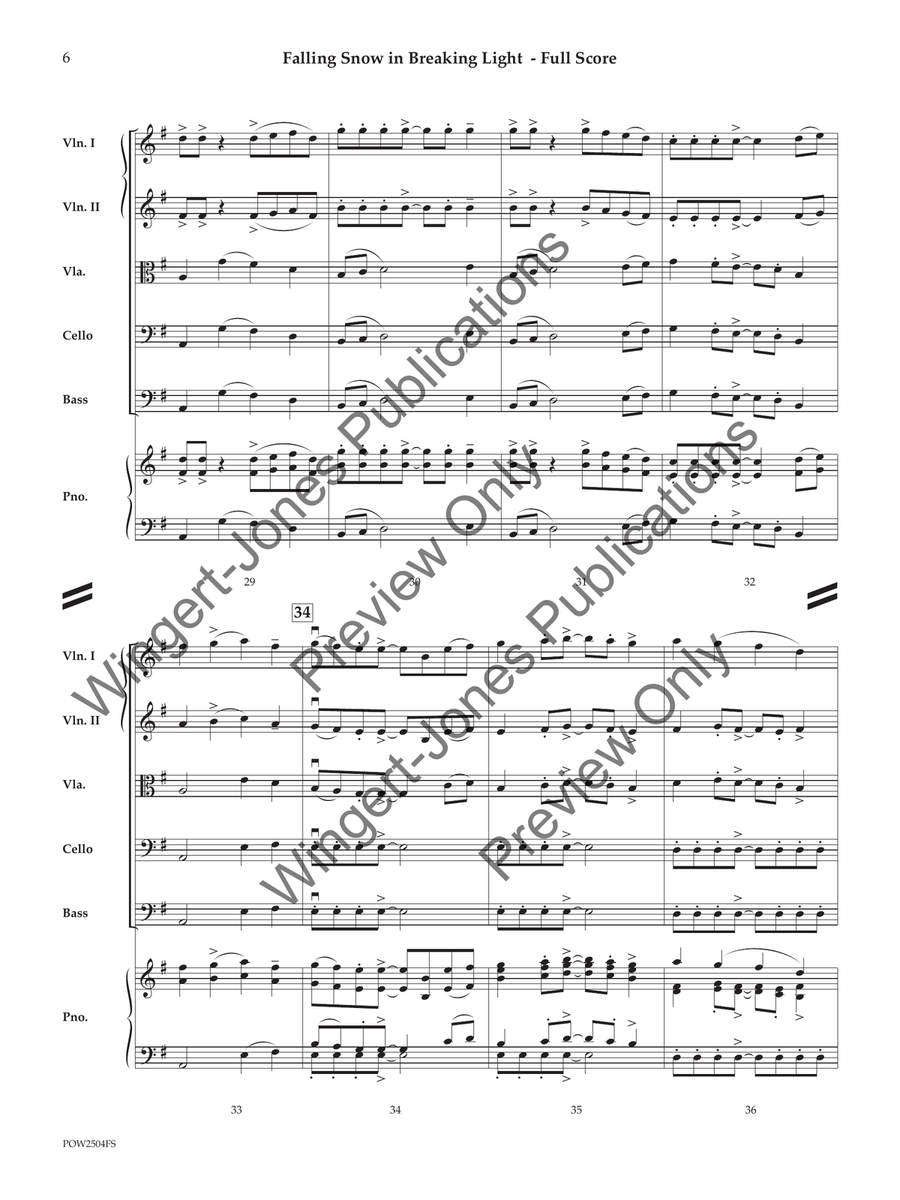 Falling Snow in Breaking Light String Orchestra scores gallery preview page 7