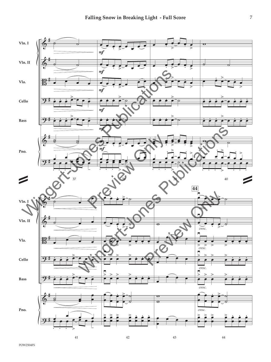 Falling Snow in Breaking Light String Orchestra scores gallery preview page 8