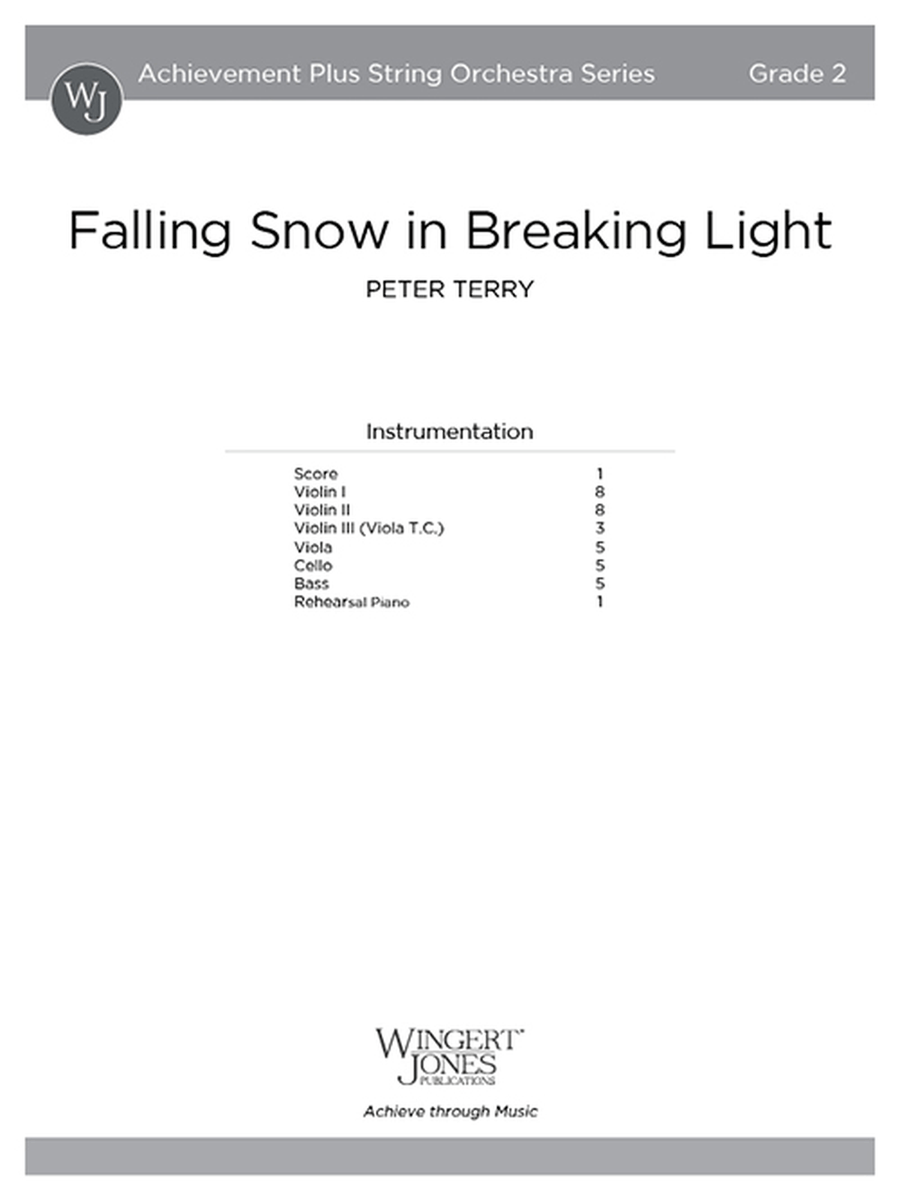 Falling Snow in Breaking Light (Score) String Orchestra scores gallery preview page 1