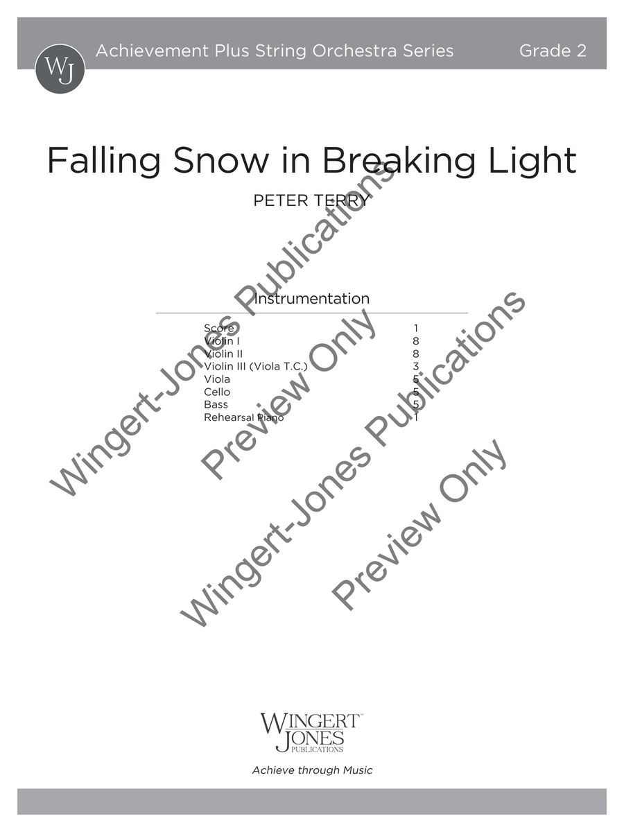 Falling Snow in Breaking Light (Score) String Orchestra scores gallery preview page 2