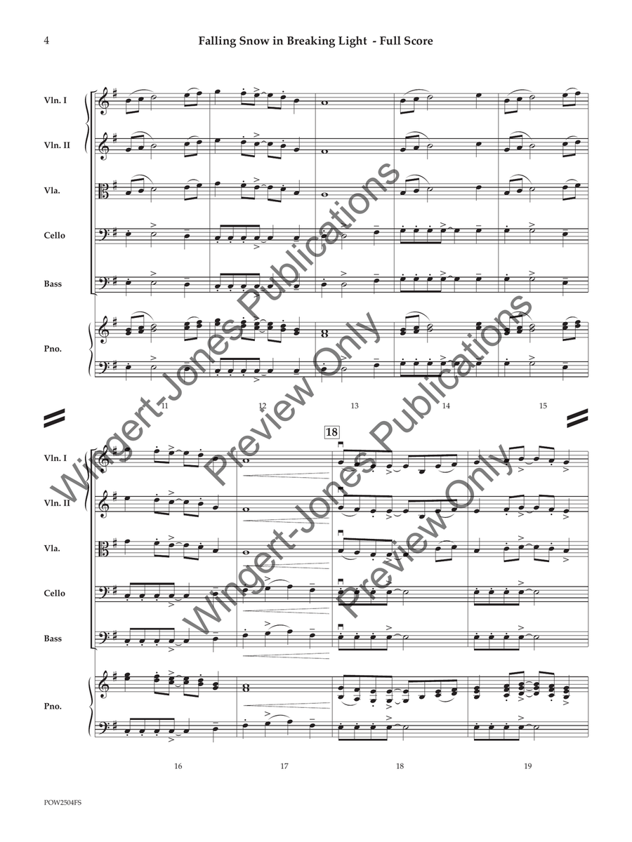 Falling Snow in Breaking Light (Score) String Orchestra scores gallery preview page 5